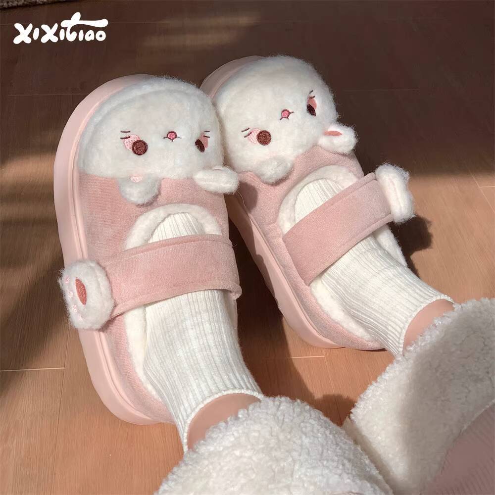 Women Shoes For Winter - Winter Thuis Slippers Zachte Leuke Kat