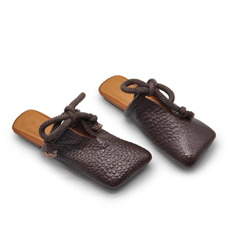 Women Shoes Size 7 - Slippers met vierkante neus Dames Flats