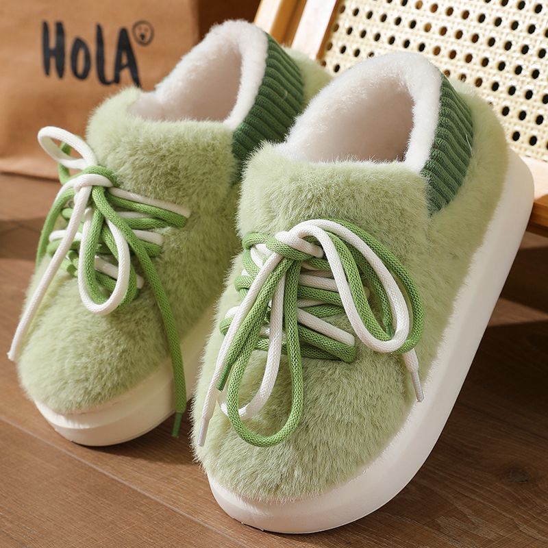 Women Shoes For Winter - Nieuwe stereoscopische full-wrap pantoffels thuis pluizige