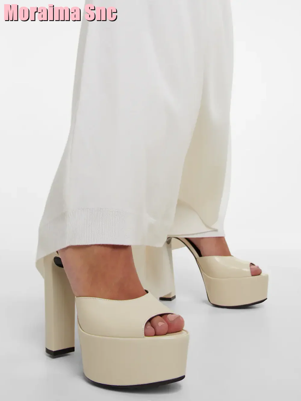Women Shoes Model - Peep Toe Platform Lakleer Sandalen Blok