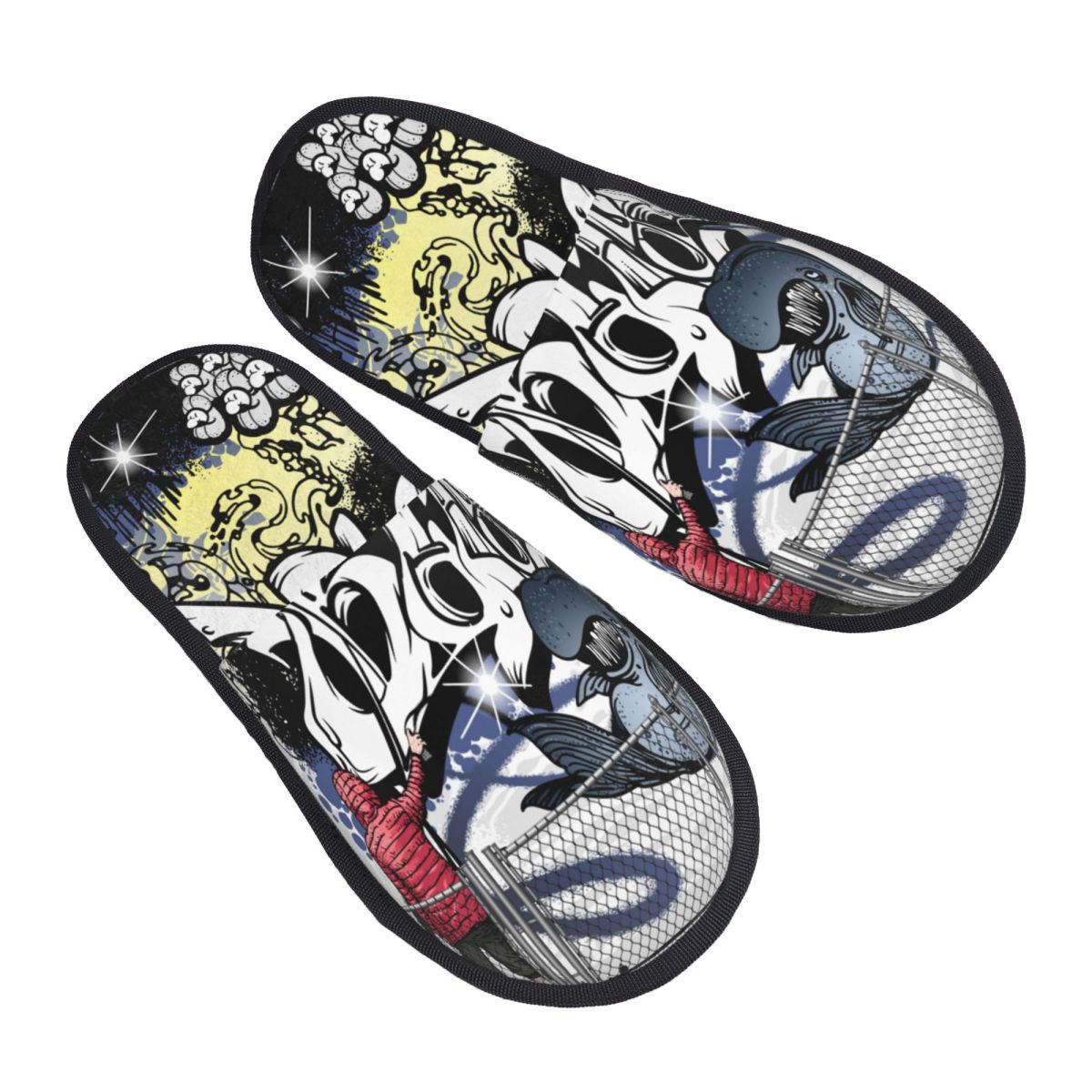 Women Shoes For Winter - Graffiti Street Art House Slippers Dames