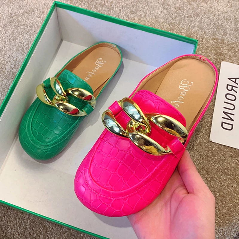 Gold Chain Sandal - Mode Vrouwen Slippers Plus Size Gouden