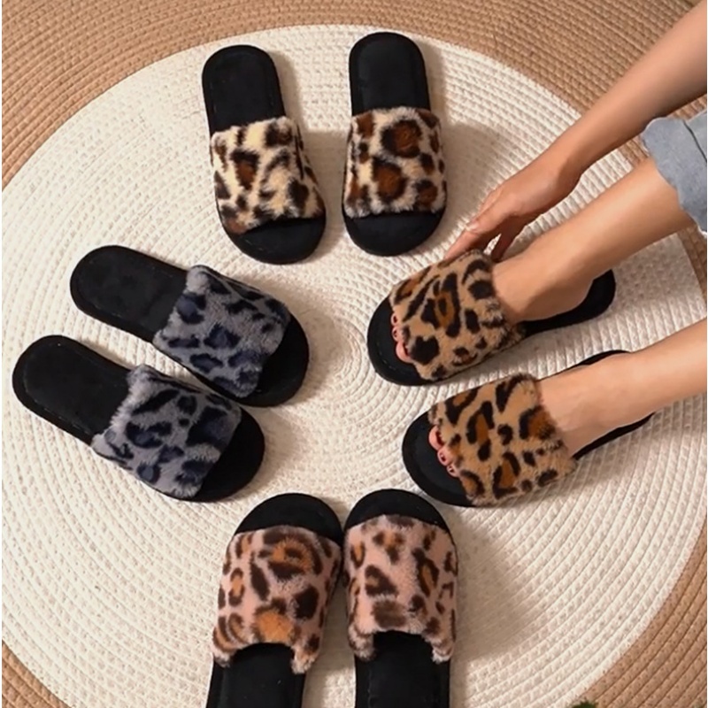 Women Shoes For Winter - 2025 Winter Warme Pluizige Harige Luipaard