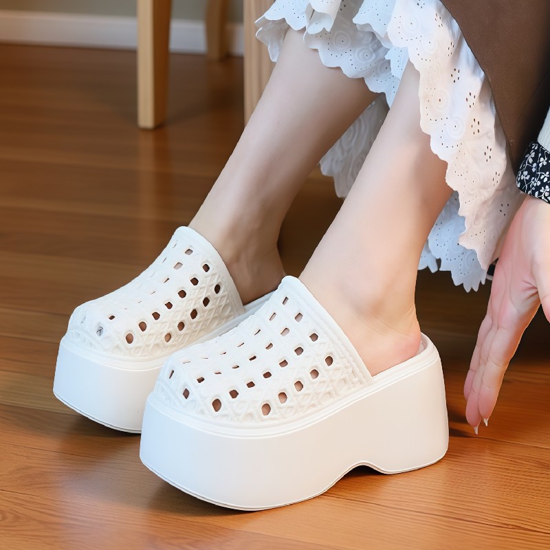 Women Shoes Model - Chunky Dikke Zool 7cm Platform Slippers