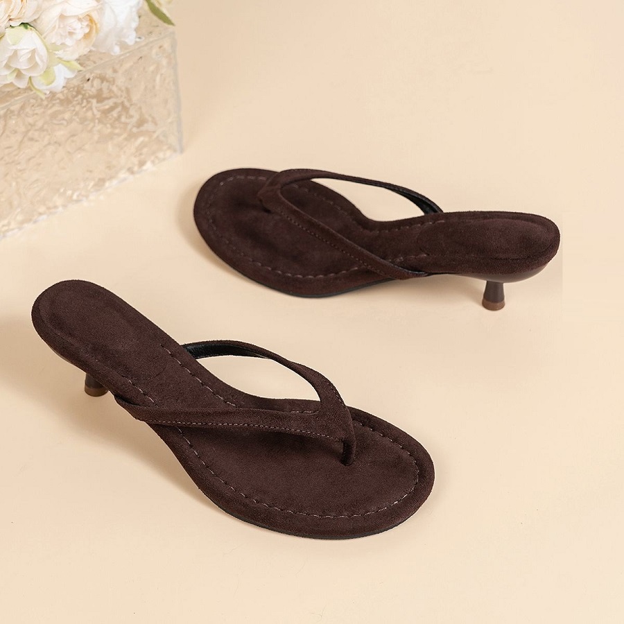 Women'S Shoes Kitten Heels - Nieuwe imitatie suède sandalen met hoge