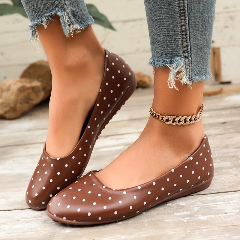 Dames Witte Polka Dot Flats Ro - Women Shoes Wedges recensie en prijs