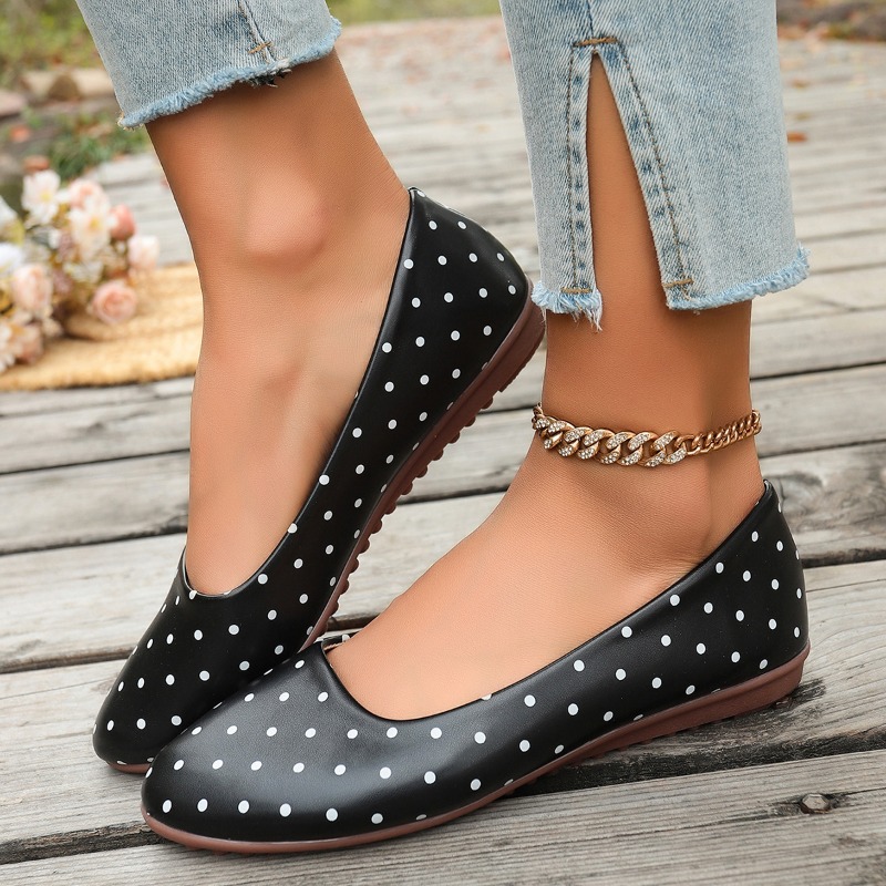 Dames Witte Polka Dot Flats Ro - Women Shoes Wedges recensie en prijs