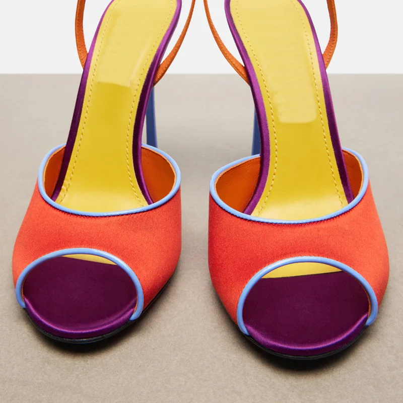 Satijn gemengde kleuren peep t - Women'S Shoes Veja recensie en prijs
