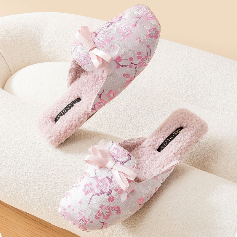 Elegante satijnen geborduurde  - Women Shoes For Winter recensie en prijs