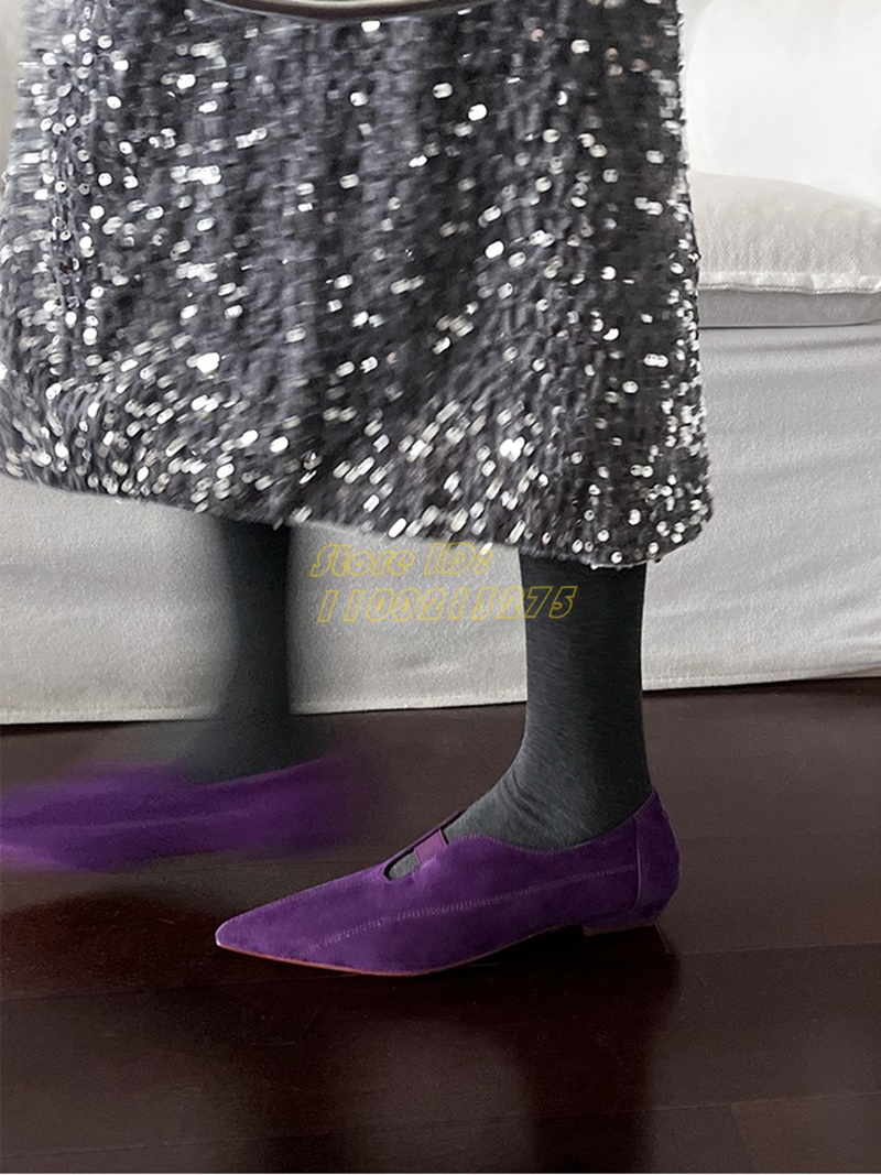 Paars suède puntige teen pumps - Women Shoes For Winter recensie en prijs