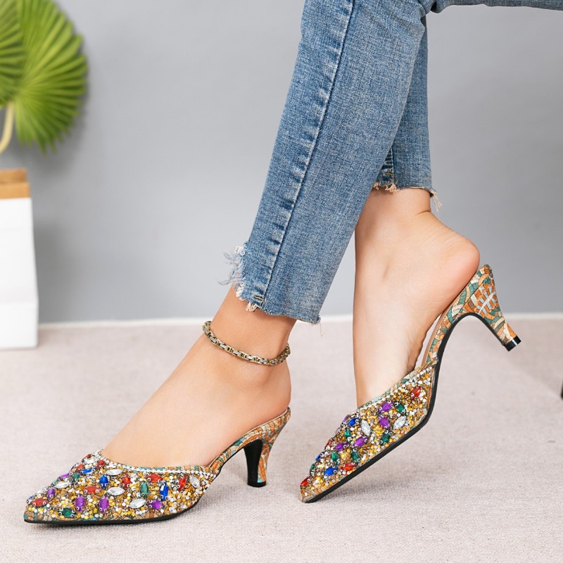 Luxe Strass Kitten Hak Slipper - Women'S Shoes Kitten Heels recensie en prijs