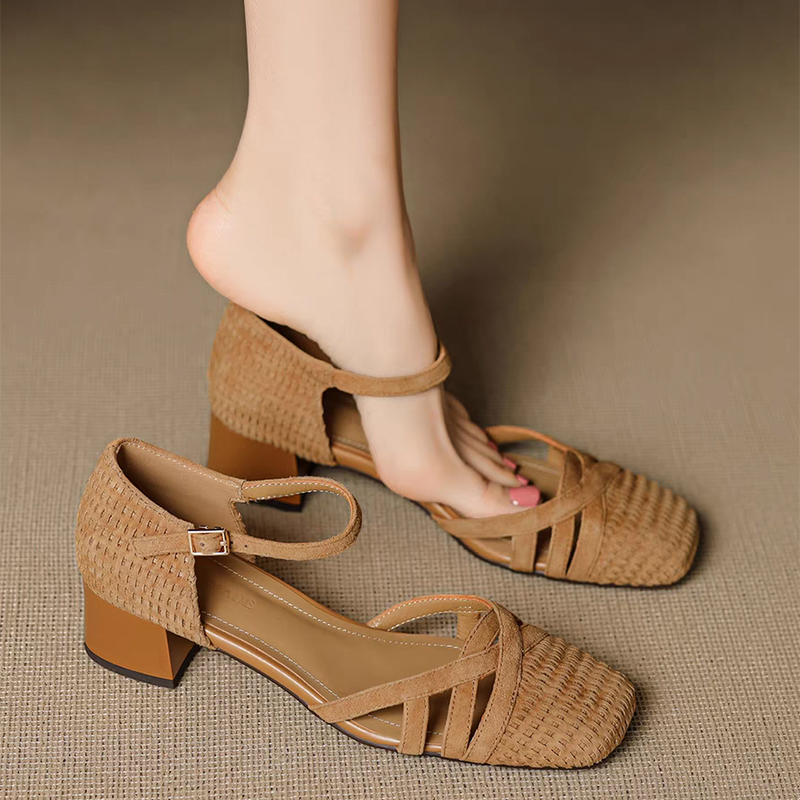 Retro Weave Hoge Hak Sandalen  - Women'S Shoes Veja recensie en prijs
