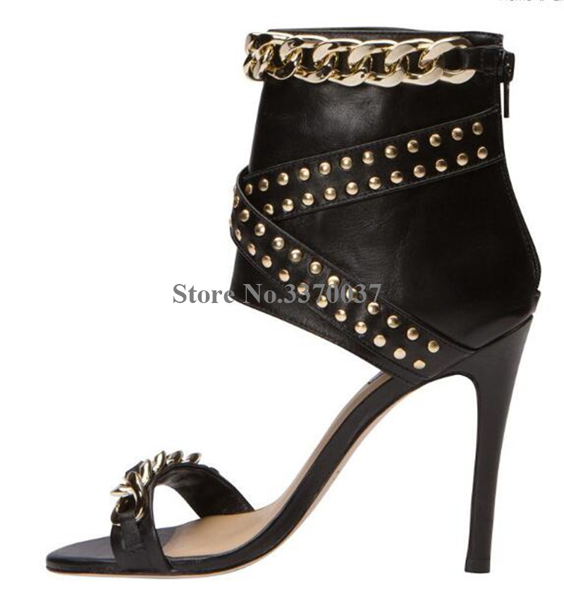 Westerse mode dames open teen  - Gold Chain Sandal recensie en prijs