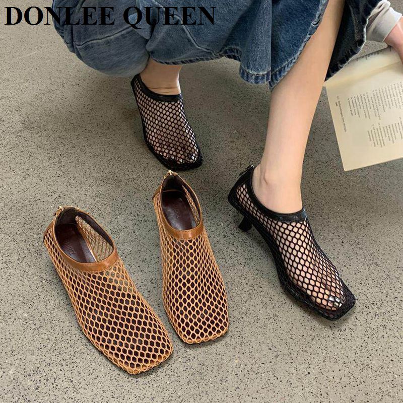 Vintage mesh muiltjes met vier - Women'S Shoes Kitten Heels recensie en prijs