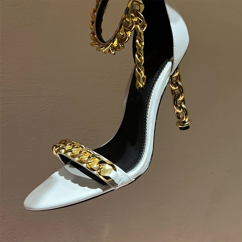 Sexy Gouden Ketting Hak Puntsc - Gold Chain Sandal recensie en prijs